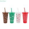 Christmas-themed Straw Cup 710ml Large Capacity Plastic Water Cup Christmas Gift