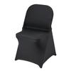50PCS Black, Stretch Spandex Folding Chair Covers, Universal Fitted Chair Cover, Removable Washable Protective Slipcovers, for Wedding, Holiday,