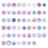 52pcs Christmas Snowflake Window & Notebook Decorative Stickers, PVC Waterproof
