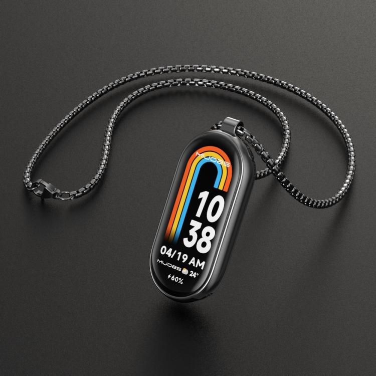 Mijobs Metal Pendant Stainless Steel Watch Necklace