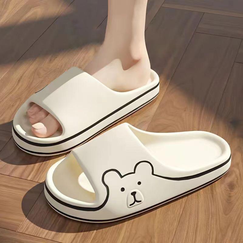 Summer Outwear Super Soft Slippers Women's Thick Sole Cute Shower Shoes Home Indoor Couple Cool Slippers