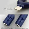 USB C To Double 3.5mm Splitter Adapter Compatible for Type C Phone Devices Enables Two Way Audios Sharing For Movie Night