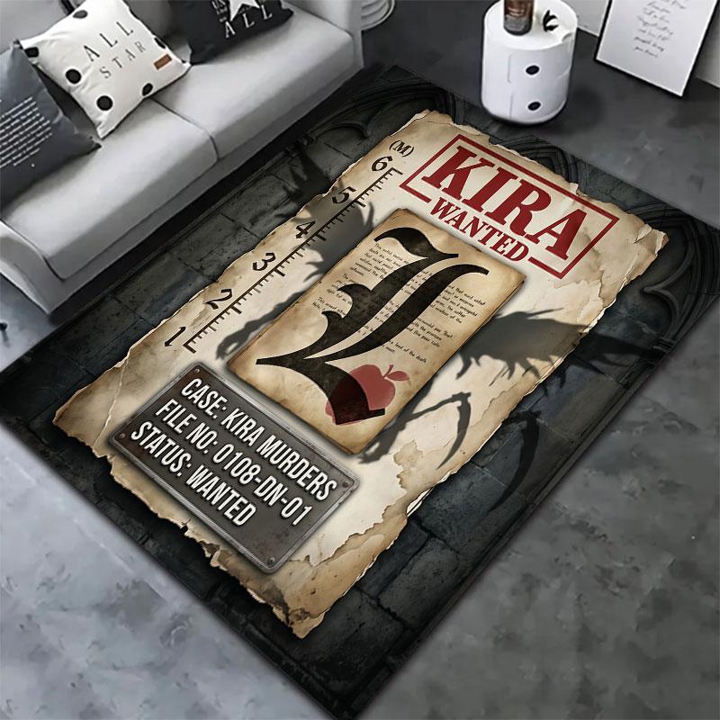 Death Note Carpet Rug For Living Room Bedroom Home Sofa Decoration Kids Play Nonslip Floor Mat