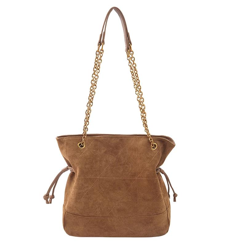 

Fashi PU Retro Versatile Shoulder Bags Advanced Sense Commute Underarm Women s Bags 2026 New Large Capacity Casual Tote Bag коричневий