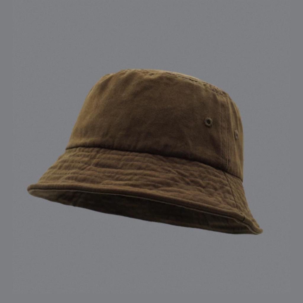 Washed Solid-color Fisherman's Hat, Unisex, Hip-hop Style, Sun Hat