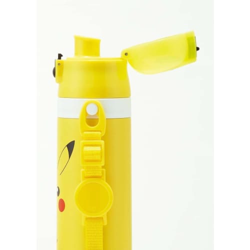 Skater Children's Stainless Steel Water Bottle, Direct Drinking, 470ml, Pokemon Pikachu Face, Child-friendly, Lightweight Type, Boys, Cold Storage Onl