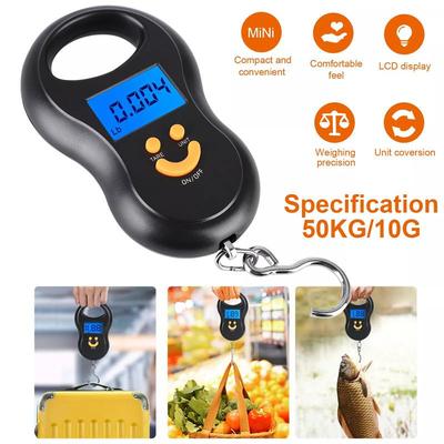 Electronic 50Kg 10G Hanging Scale Lcd Kitchen Digital Scale Backlight Fishing Weights Pocket Scale Travel Luggage Scales