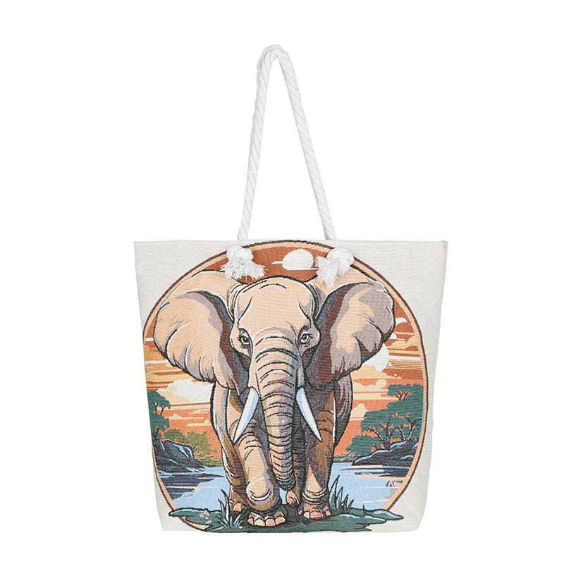 Fashionable Women's Crossbody Bag Double-sided Single-shoulder Bag Embroidered Tote Bag