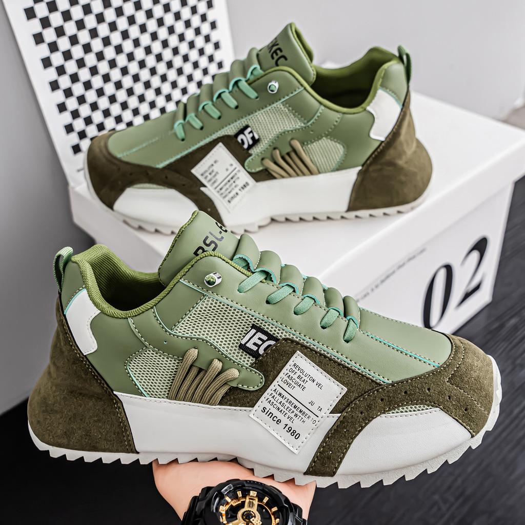 Forrest Gump men's shoes are breathable and versatile in summer, one-pedal sports shoes, casual board shoes, running soled inner height-increasing