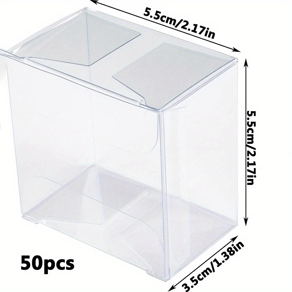 

50 шт. Пластиковые прозрачные упаковочные коробки, коробки для хранения шоколада «макарон», коробки для брауни, маленькие коробки для печенья, коробки для сладостей, выпечка, подарочная упаковочная коробка 50pcs 55×55×35mm