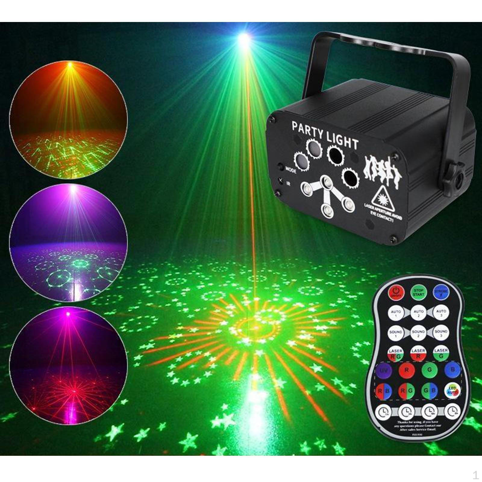 

LED Projector RGBP Stage Light DJ Disco KTV Home Christmas Party Lighting 8 Holes Pluggable