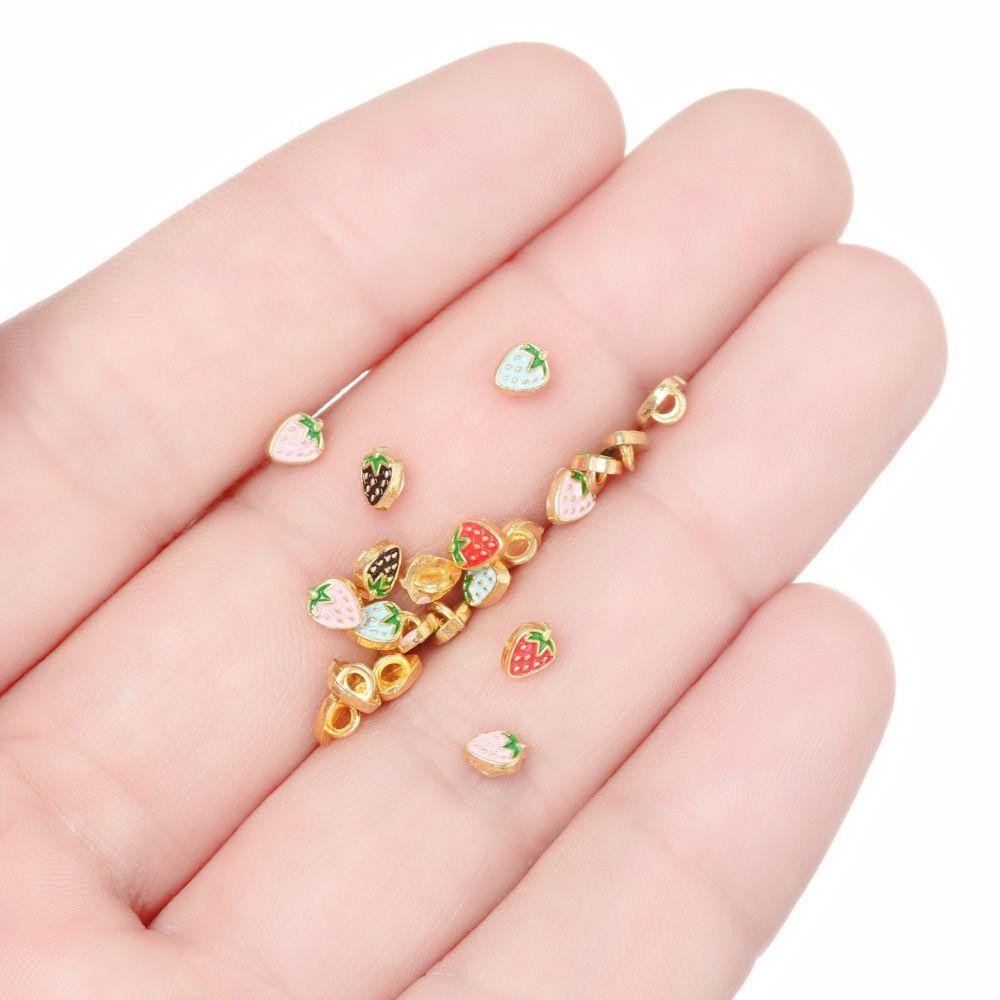 20/40pcs Cute Girl Gift Craft Strawberry Pattern Decoration Mini Buttons Clothing Sewing Buckle DIY  Clothes Metal Buckles