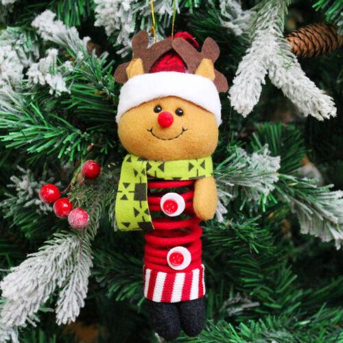 Weihnachtsbaum Weihnachtsmann Schneemann Rentier Deko Ornament Plüschtiere Anhänger