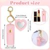 Lip Gloss Holder Keychain 4 Pieces Purse Charm Lip Stain Tint Case For Women Girls Ladies Wives Makeup Enthusiasts Travelers