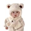 Baby hat and scarf combo, new autumn and winter model, cute and super adorable, thickened and warm ear-protecting hat for boys and girls2Set