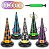 Ring Toss Set with Inflatable Witch Hat - Perfect for Indoor and Outdoor Parties, Inflatable Ring Toss Toy, Perfect Party Game