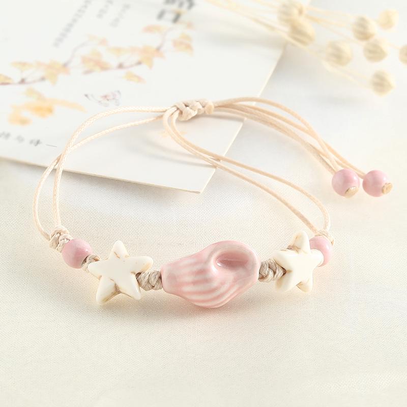 European High-End Seashell & Starfish Beaded Women s Ocean Style Bracelet