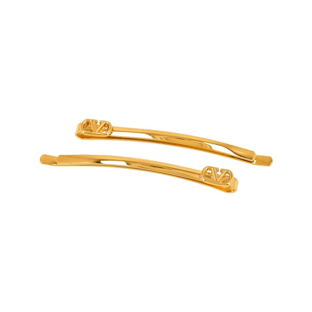 Valentino V Logo Cristallo Fermaglio per Capelli J0x69 Met L01 cm