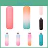Colorful Gradient Plastic Sports Water Bottle 1000ml Large Capacity Matte Finish High Temperature Resistance