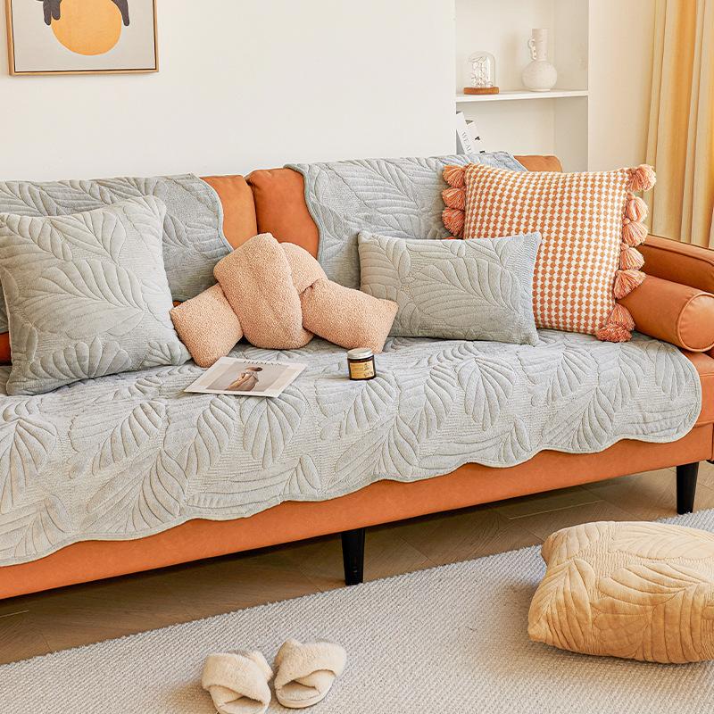 

Кремовый стиль, высококачественная диванная подушка, новые четырехсезонные универсальные нескользящие подушки для сидений, кожаный чехол для дивана, тканевый чехол 70*70cm