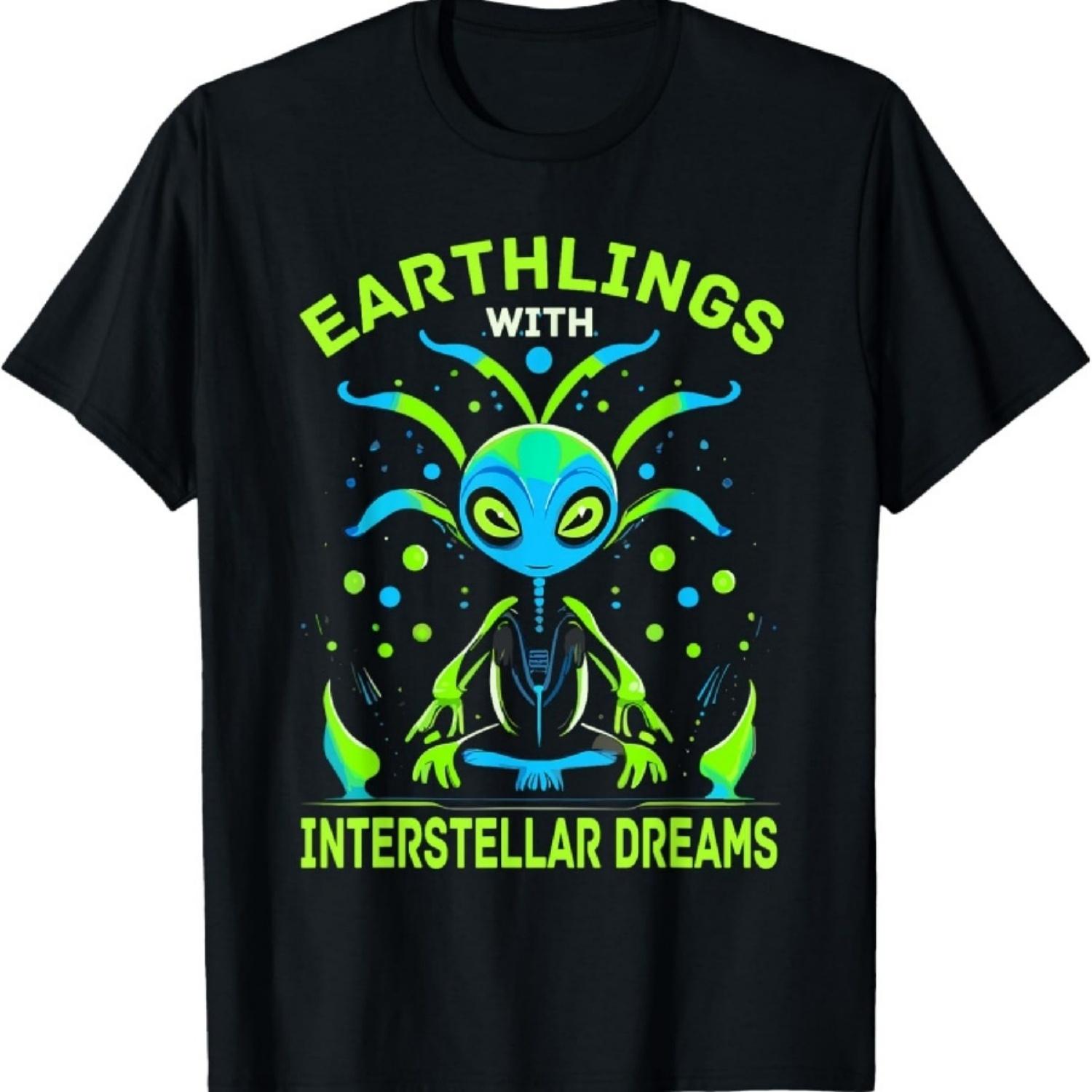 

Earthlings with interstellar dreams. Alien T-Shirt XXXXXL чорний