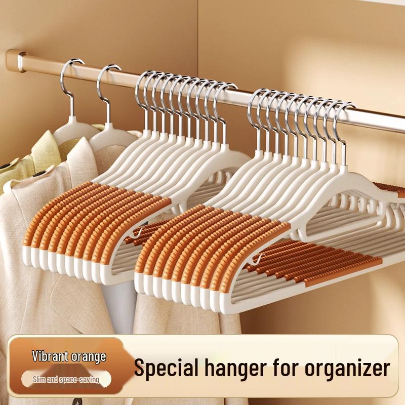 5-Pack Non-Slip Anti-Deform Shoulder Hangers: Seamless Thickened Clothes Rack & Closet Storage Solution