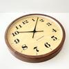 KATOMOKU Muku Clock 22 LL Walnut km-142WA Wall Clock with Sweep Movement, 38.2cm Diameter (Quartz Clock)