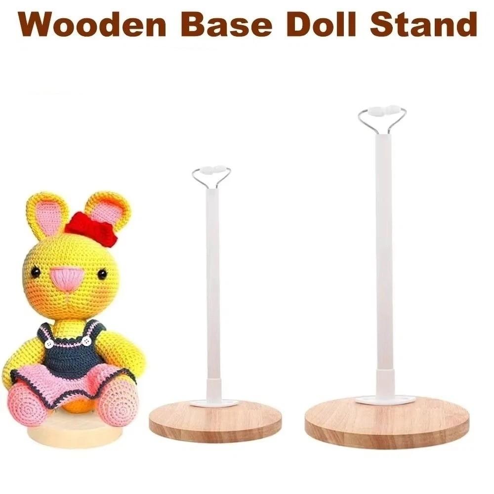 Holzbasis Puppen-Display-Halter Kunststoff-Stütze Ständer Neu Puppenständer Organizer Halterung