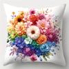 Bunter floraler KissenbezugSchlafzimmer Sofa Dekorative Kissenhülle Mit Reißverschluss Weicher Kissenbezug