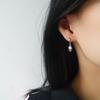Trendy Horror Skull Earrings with Zircon Black Eyes