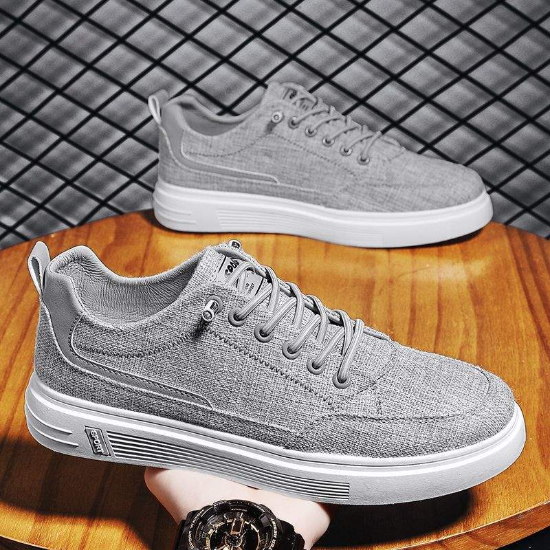 Spring breathable canvas men's shoes sports and leisure board shoes one pedal lazy cloth shoes student shoes men