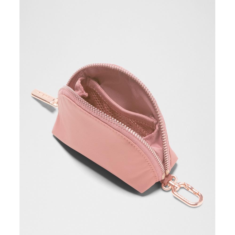 Lululemon Dual Pouch Wristlet  Wallet Tea Rose Red Clay