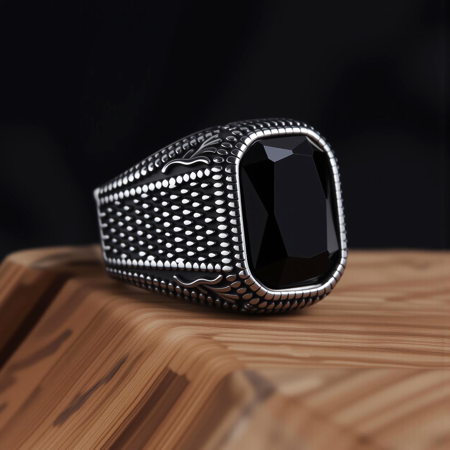 Men 316LStainless/Titanium Steel Rings Classic Trend Jewelry High Quality Product 7 чёрный