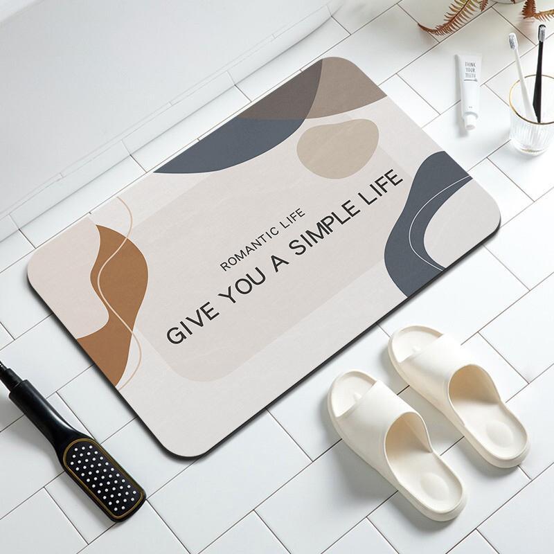 

Диатомовая грязь абсорбирующий коврик бытовой ванная комната противоскользящий быстросохнущий мягкий коврик для ног полукруглый туалет туалет входная дверь коврик для пола 40X60cm 15.7X23.6in