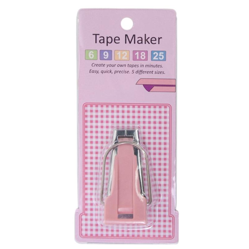 

Fabric Sewing Quilting Bias Binding Maker 6/9/12/18/25mm Bias Tape Maker Tool Quilting Tool рожевий