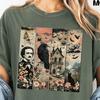 Camiseta Edgar Allan Poe Camiseta Gráfica Gótica El Cuervo Nunca Más Cita Camiseta de Literatura de Terror Estética Dark Academia Regalo para Fiesta de Halloween