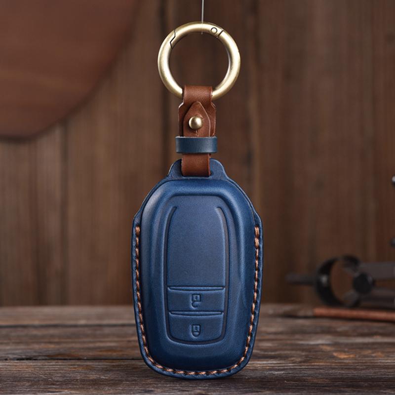 Genuine leather Protector For TOYOTA Camry CHR Corolla RAV4 Avalon Land Cruiser Prado Prius Key Case Cover Fob