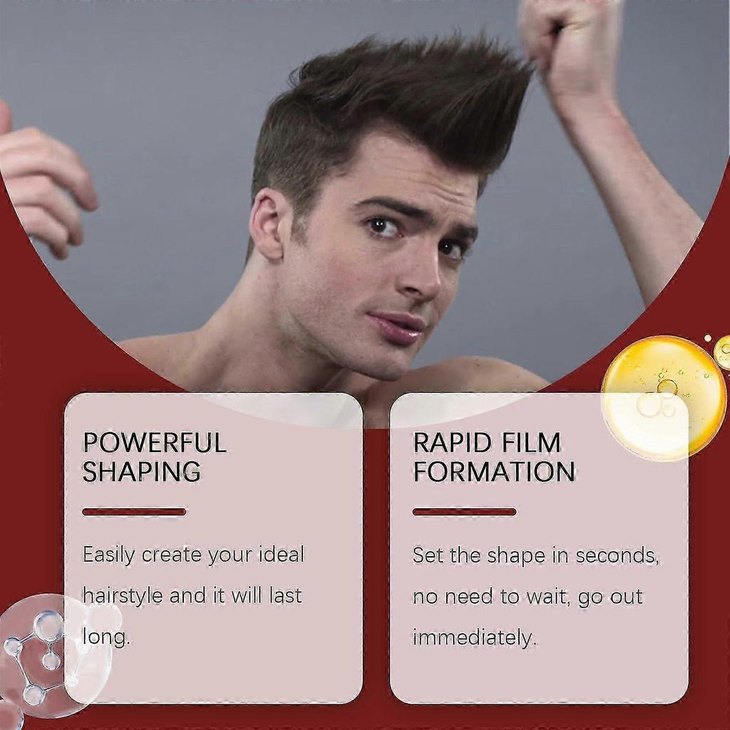 Men's Hair Styling Cream - Long-Lasting Hold, Moisturizing Leave-In Oil for Fluffy, Matte Finish - Easy Application, Travel-Friendly 50g