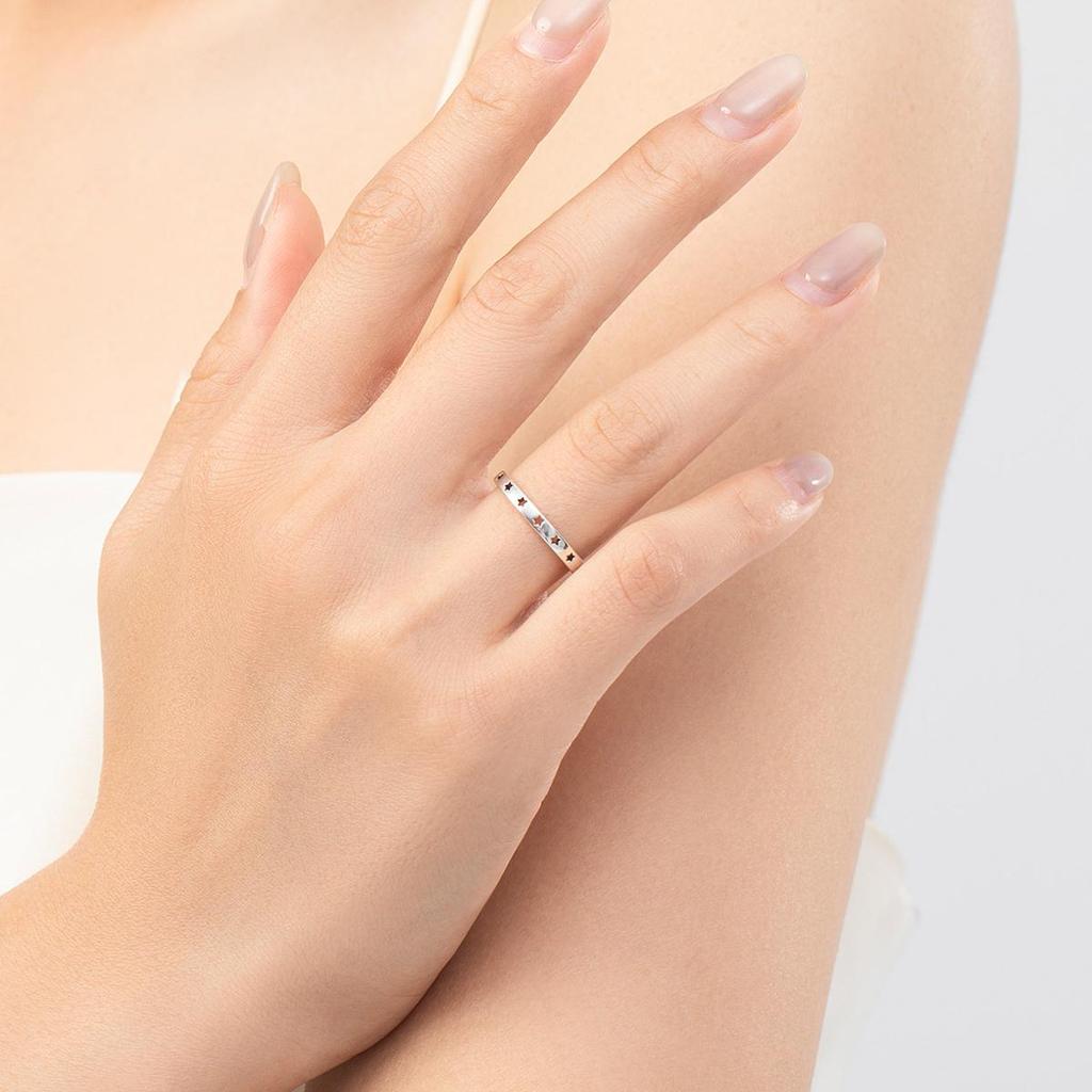 MODIAN 925 Sterling Silver Vintage Hollow Stars Opening Finger Rings Classic Retro Adjustable Ring For Women Fine Jewelry Gifts