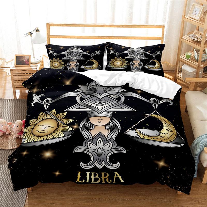 Mystery Constellations Duvet Cover Exotic Abstract Art Bedding Set Microfiber Comforter Cover King Queen For Adults Kids Bedroom