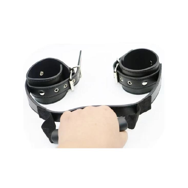 SM Sex  Leather Handle Handcuffs Eroticism Sexual Restraint Props Bondage Gear for Couples Master Slave Training  Sextoys