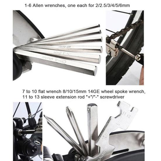 Mountain Bike Mini Socket Multi Purpose Wrench Bicycle Multi Tool Screwdriver