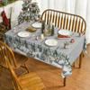 Christmas Elk Snowman Rectangle Tablecloth Holiday Party Decor Winter Xmas Waterproof Tabalecloth Christmas Decorations