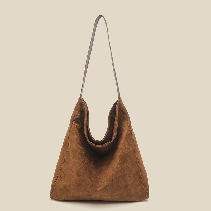 

Вінтажний великий мішок-відро для жінок, модний плечовий стиль 2023 року коричневий