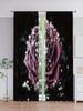 Crystal Rose Patterned Printed Curtains Bedroom Living Room Home Decoration Made Of Polyester Great Decor