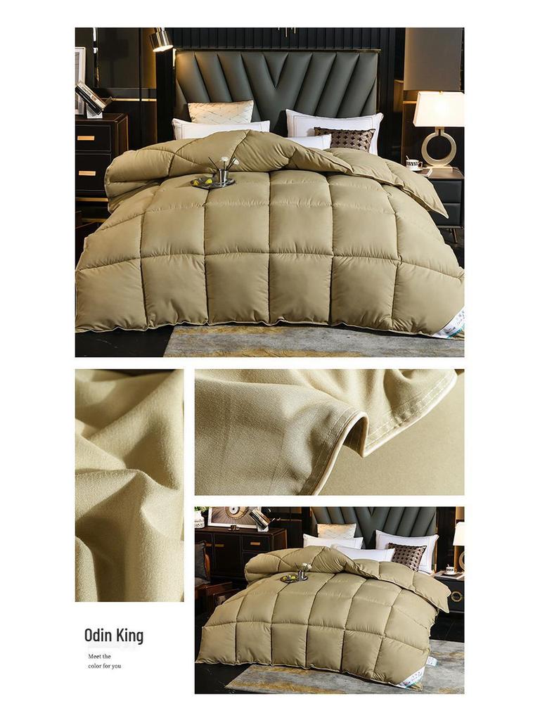 All-Season Feather Silk Imitation Down Quilt for Hotel Bedding