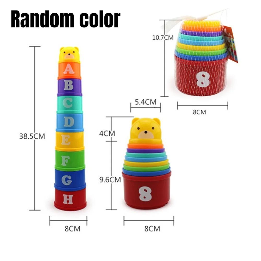 

BEPAN Baby Montessori Cup Stacking Toys Beach Pool Bathtub Educational Toys for Toddler Infant 0-12 Month Xmas Gift