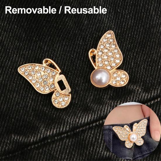 2/3/4 Pairs Adjustment Belt Buckle Strong Locking Waistband Clip No Tool Waist Adjuster No Sew Waist Tightener for Jeans