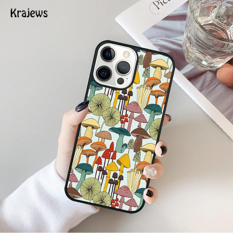 Hippie Mushroom Frog Shrooms Phone Case For iPhone 17 Air 16 15 14 Max Plus 11 12 13 Pro Max Phone Cover Coque