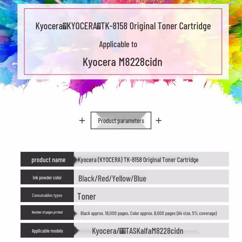 Kyocera TK-8158KCMY Original Toner Cartridge Set